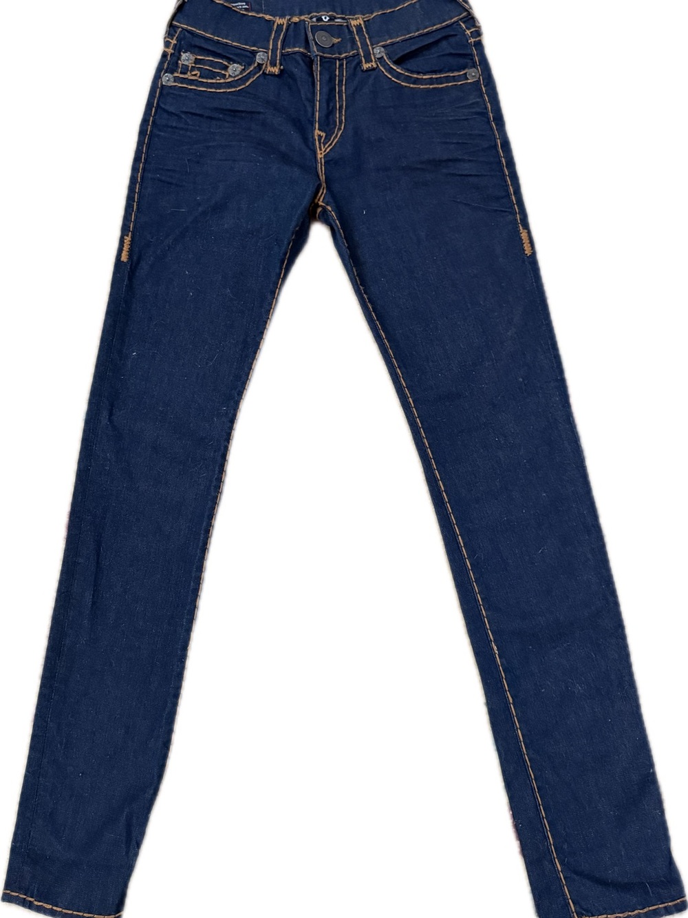 TRUE RELIGION Dark Indigo Rocco 29” Jeans with Contrast Stitching